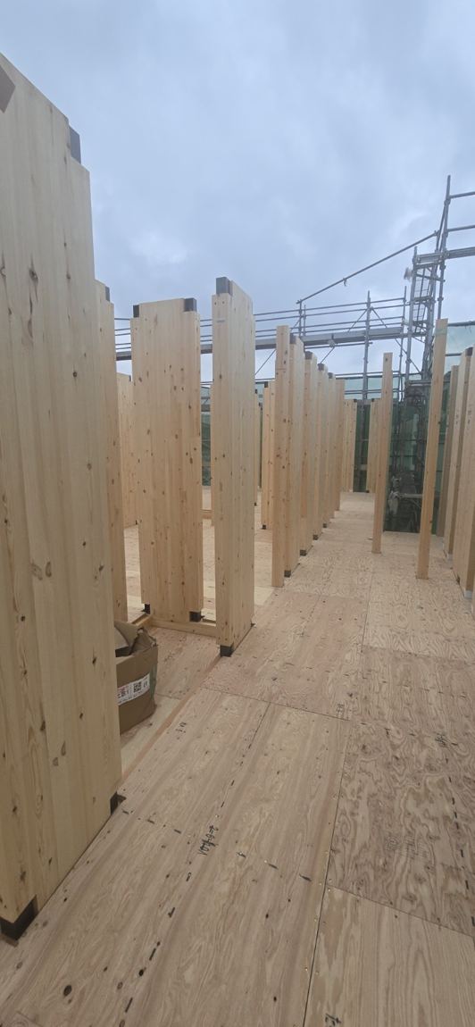 木造躯体の建て方
